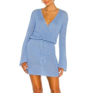LSpace Topanga Cornflower Blue Knit Coverup Dress